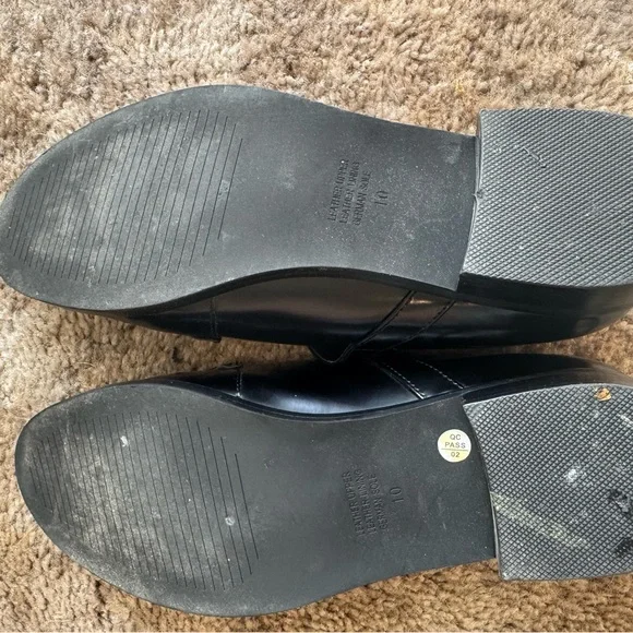 INTENTIONALLY BLANK Shiny Black Loafers - Picture 3 of 3